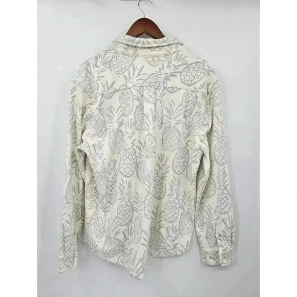 Chubbies Men's L Long Sleeve Relaxed-Fit Pineapple Double-Knit Button-Up Shirt - Picture 2 of 7